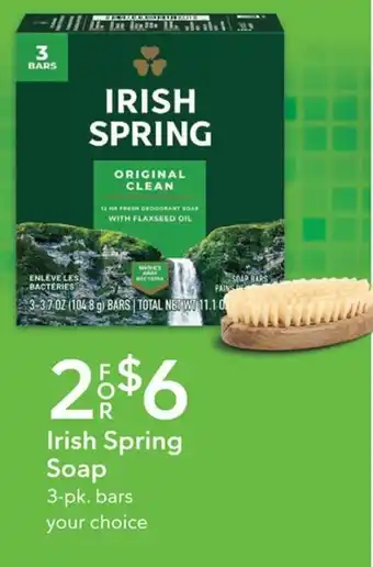 Publix Irish Spring Soap 3-pk. bars offer