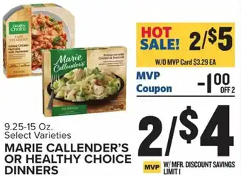 Food Lion Marie Callender's or Healthy Choice Dinners 9.25-15 oz offer