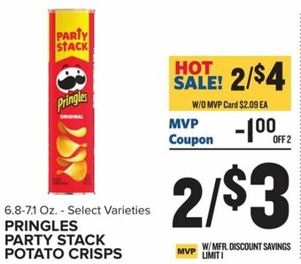 Food Lion Pringles Party Stack Potato Crisps 6.8-7.1 oz offer