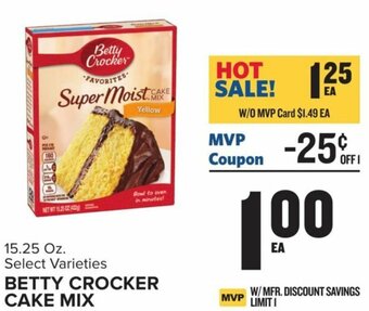 Food Lion Betty Crocker Cake Mix 15.25 oz offer