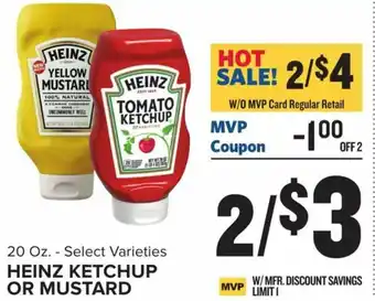Food Lion Heinz Ketchup Or Mustard 20 oz offer