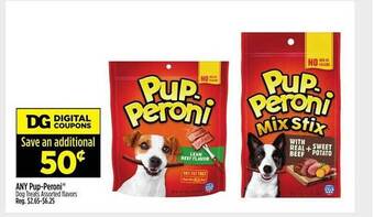 Dollar General Pup-peroni dog treats assorted flavors offer