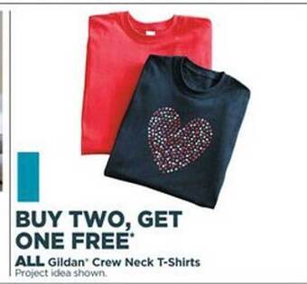 Michaels Gildan crew neck t-shirts offer