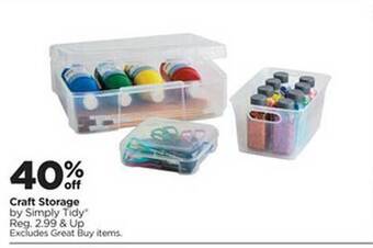 Michaels Craft storage by simply tidy offer