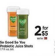 Tops So good so you probiotic juice shots offer