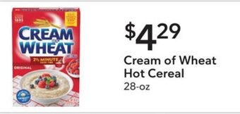 Publix Cream of Wheat Hot Cereal 28-oz offer