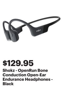 Best Buy Shokz - openrun bone conduction open-ear endurance headphones - black offer