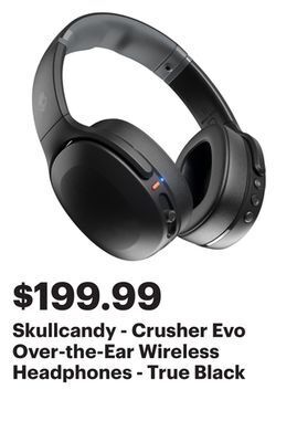 Best Buy Skullcandy - crusher evo over-the-ear wireless headphones - true black offer