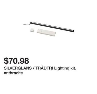 Ikea Silverglans / trådfri lighting kit, anthracite offer