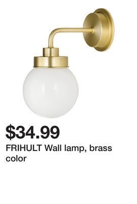 Ikea Frihult wall lamp, brass color offer
