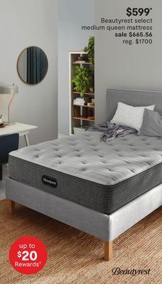 JC Penney Beautyrest select medium queen mattress offer