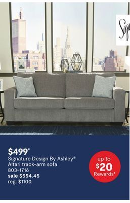 JC Penney Signature design by ashley® altari track-arm sofa offer