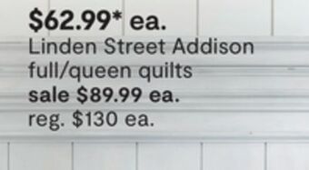 JC Penney Linden street addison full/queen quilts offer
