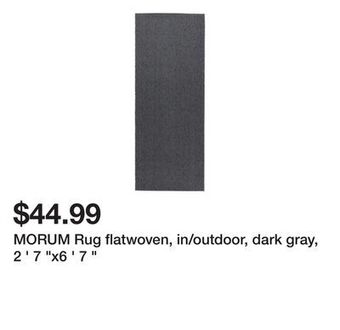 Ikea Morum rug flatwoven, in/outdoor, dark gray, 2 ' 7 "x6 ' 7 " offer