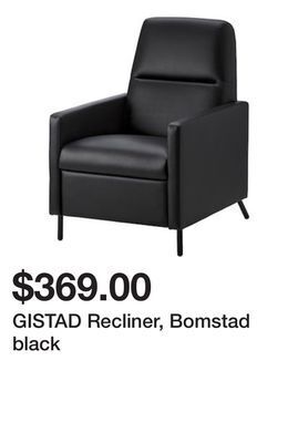 Ikea Gistad recliner, bomstad black offer