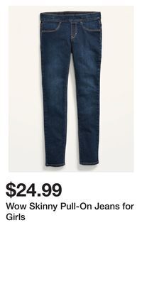 Old Navy Wow skinny pull-on jeans for girls offer