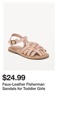 Old Navy Faux-leather fisherman sandals for toddler girls offer