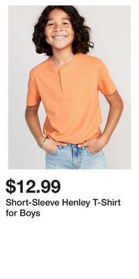 Old Navy Short-sleeve henley t-shirt for boys offer