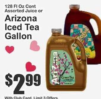 Key Food Arizona iced tea offer