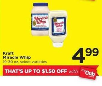 Cub Foods Kraft miracle whip offer