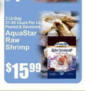 Key Food Aquastar raw shrimp offer