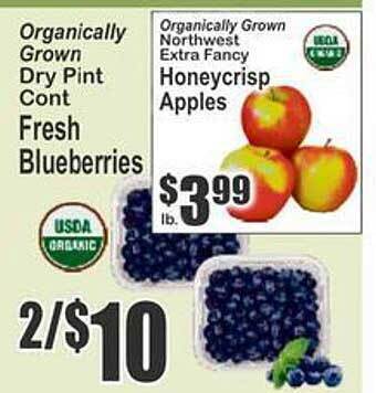 Key Food Organically grown dry pint cont fresh blueberries offer