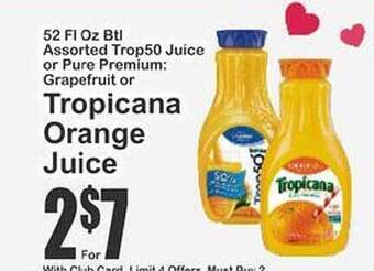 Key Food Tropicana orange juice offer
