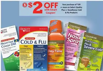 Family Dollar Quality plus or goodsense cold & flu products offer