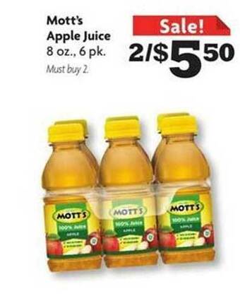 Family Dollar Mott's apple juice offer