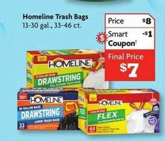Family Dollar Homeline trash bags offer
