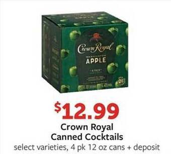 Fareway Crown royal canned cocktails offer