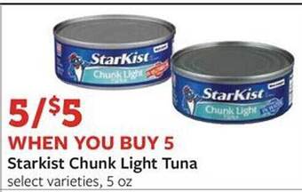Fareway Starkist chunk light tuna offer