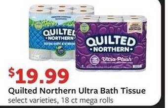 Fareway Quilted northern ultra bath tissue offer