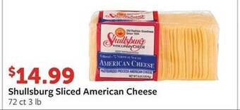 Fareway Shullsburg sliced american cheese offer