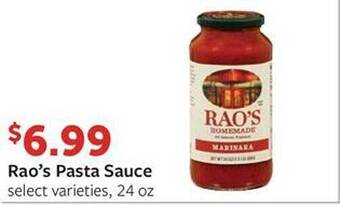 Fareway Rao's pasta sauce offer