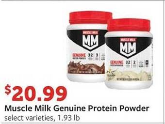 Fareway Muscle milk genuine protein powder offer