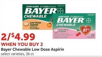 Fareway Bayer chewable low dose aspirin offer