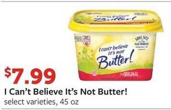 Fareway I can't believe it's not butter! offer