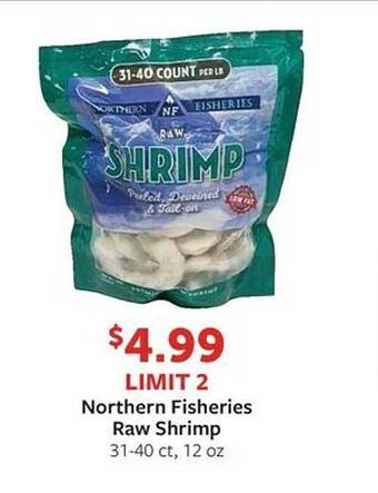 Fareway Northern fisheries raw shrimp offer