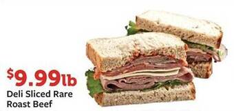 Fareway Deli sliced rare roast beef offer