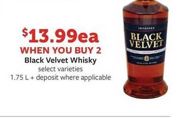 Fareway Black velvet whisky offer