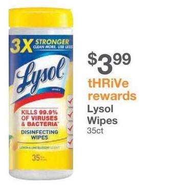Kinney Drugs Lysol wipes offer