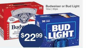 Kinney Drugs Budweiser or bud light offer