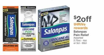 Kinney Drugs Salonpas pain relief offer
