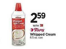Tops Tops whipped cream offer