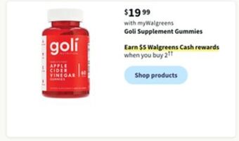 Walgreens Goli supplement gummies offer