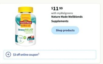 Walgreens Nature made wellblends supplements offer