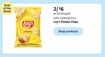 Walgreens Lay's potato chips offer