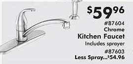 Valu Home Centers Kitchen faucet offer