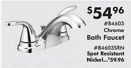 Valu Home Centers Bath faucet offer